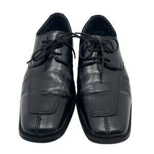 Alberto Fellini Obama Black Upper Square Toe Derby Mens 9 Dress Shoes